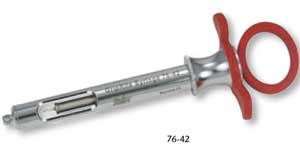 Miltex GripRite Metric Petite Aspirating Syringe with Red Silicone Grips, Cook-Waite, Single