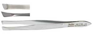 Miltex 3.5" Bergh Cilia Forceps, 5 mm wide Diagonal Jaws with Horizontal Serrations
