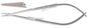 Miltex 5.5" Castroviejo Straight Needle Holder with Smooth Jaw and Lock, Single holder
