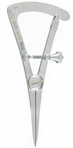 Miltex 3.25" Castroviejo Combination Measuring and Marking Caliper, Graduated 0 - 20 mm