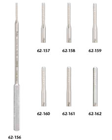 Miltex 4.1 mm Straight Osteotome without Stops, Convex. Used to raise the floor of the maxillary