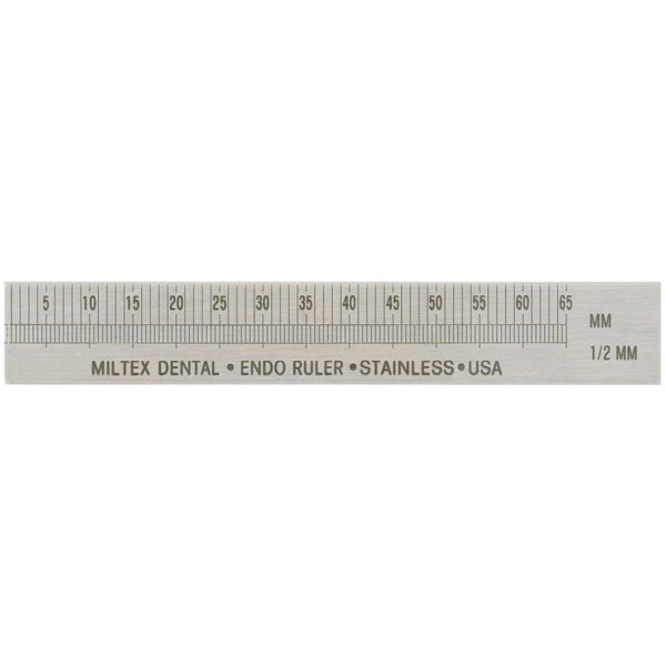 Miltex Endo Ruler 3" w/out Clip LeftHanded, Stainless Steel Net32