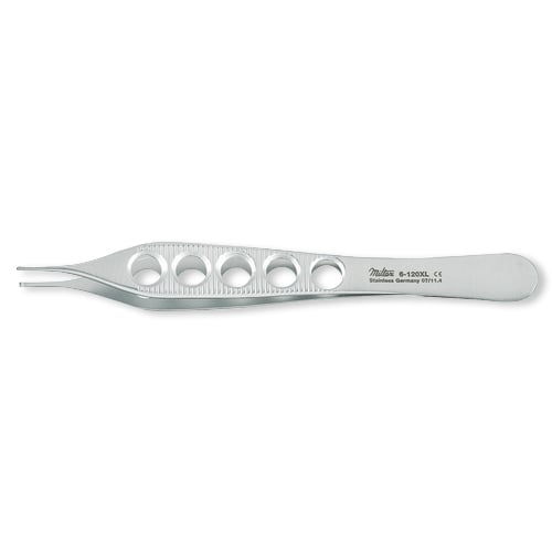 Miltex 4-3/4" Adson Dressing Forceps, Serrated with Fenestrated Lightweight Handles