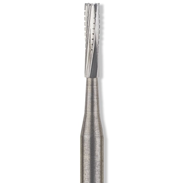 Miltex FG #558 SL (surgical length) straight fissure crosscut carbide bur, pack of 10
