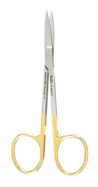 Miltex 4.5" Tungsten Carbide Iris Surgical Scissors with Straight Blades