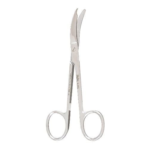 Miltex 4.75" curved Northbent surgical suture cutting scissors with a sharp and a blunt tips