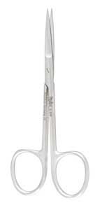 Miltex 4" Iris straight surgical scissors with a smooth blade and sharp tips
