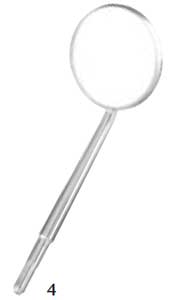 Miltex Size 4 cone socket magnifying metal mouth mirror, box of 12 mirrors