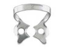 Miltex #2 Pre-Molar Winged Metal Rubber Dam Clamp, single clamp