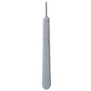 Miltex #3 Scalpel Handle, Stainless Steel 5". Fits Blades 10 - 15, Graduated in mm and cm. Single