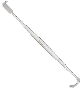 Miltex Senn Lip and Cheek Retractor 6-3/8" Double End Stainless Steel with 3 Sharp Prongs