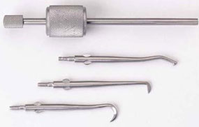 Miltex Morrell type manual stainless steel Crown Remover with 3 Tips (A, B & C)
