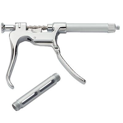 N-Tralig Intraligamental Syringe, Stainless Steel, 1.8 ml Cartridge Size. Delivers precisely 0.2