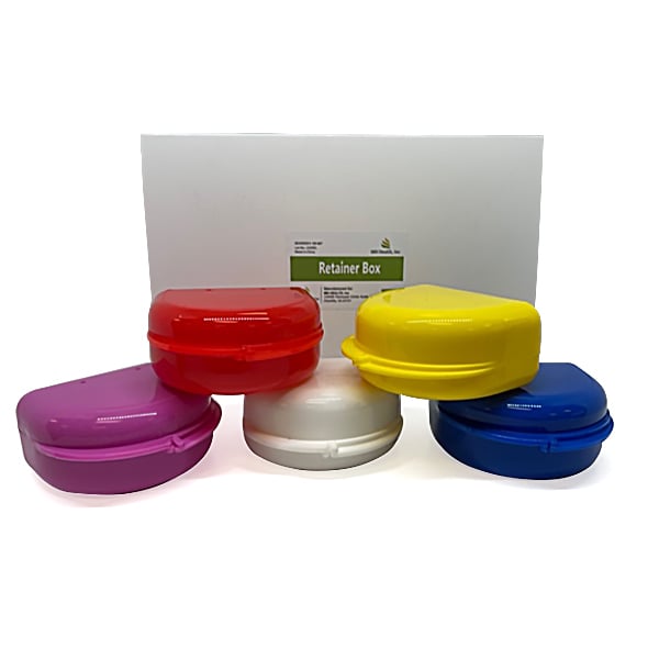 MN Health Retainer Box, Assorted Colors, 3" x 2-1