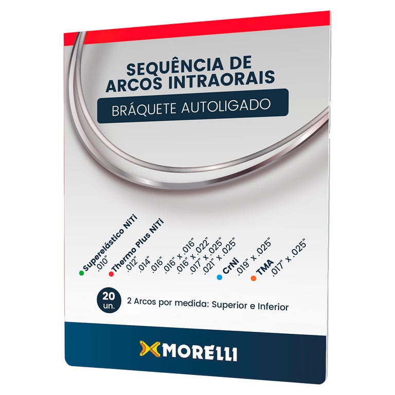 Morelli Self Ligating Archwire Set. Includes: 20 archwires: 10 upper and 10 lower. NiTi in size
