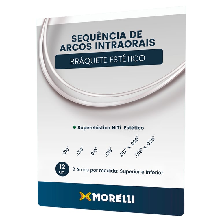 Morelli Aesthetic Archwire Set. Includes: 12 superelastic NiTi wires: 6 upper and 6 lower