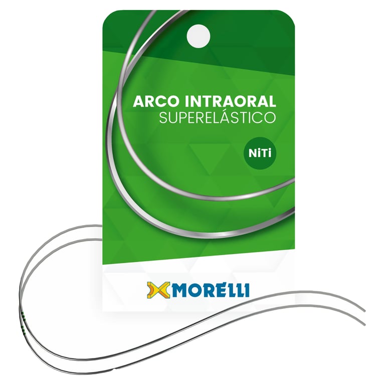 Morelli Ø.020" NiTi Round Archwire, Reverse Curve, Upper, 10/Pk. Features elasticity and low-force