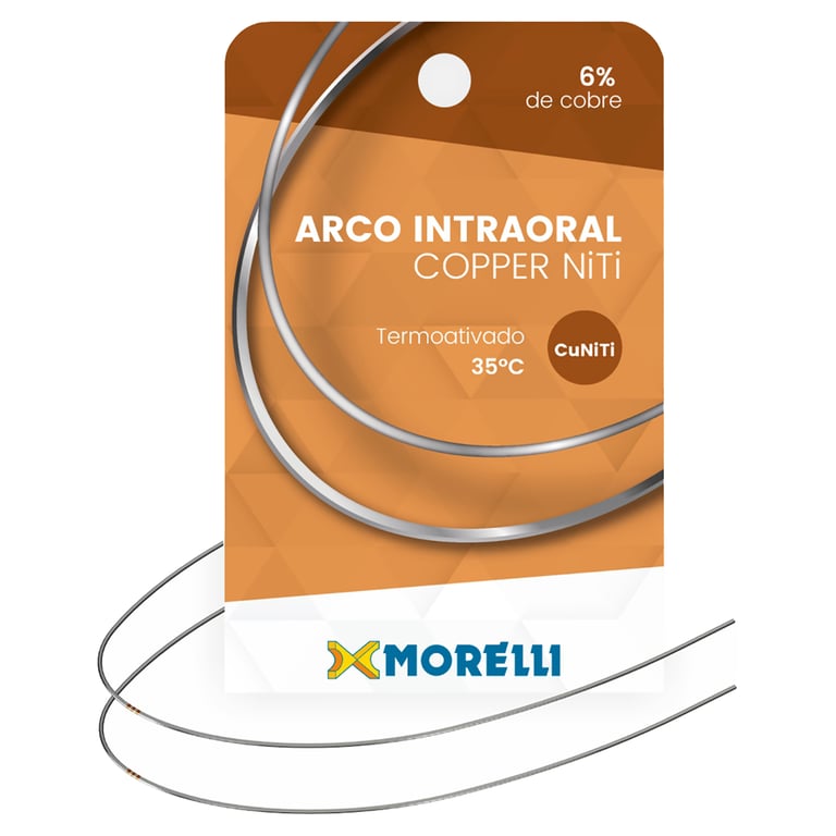 Morelli Ø.014" Cu-NiTi Round Archwire, Natural, Upper, 10/Pk. Designed for orthodontic alignment