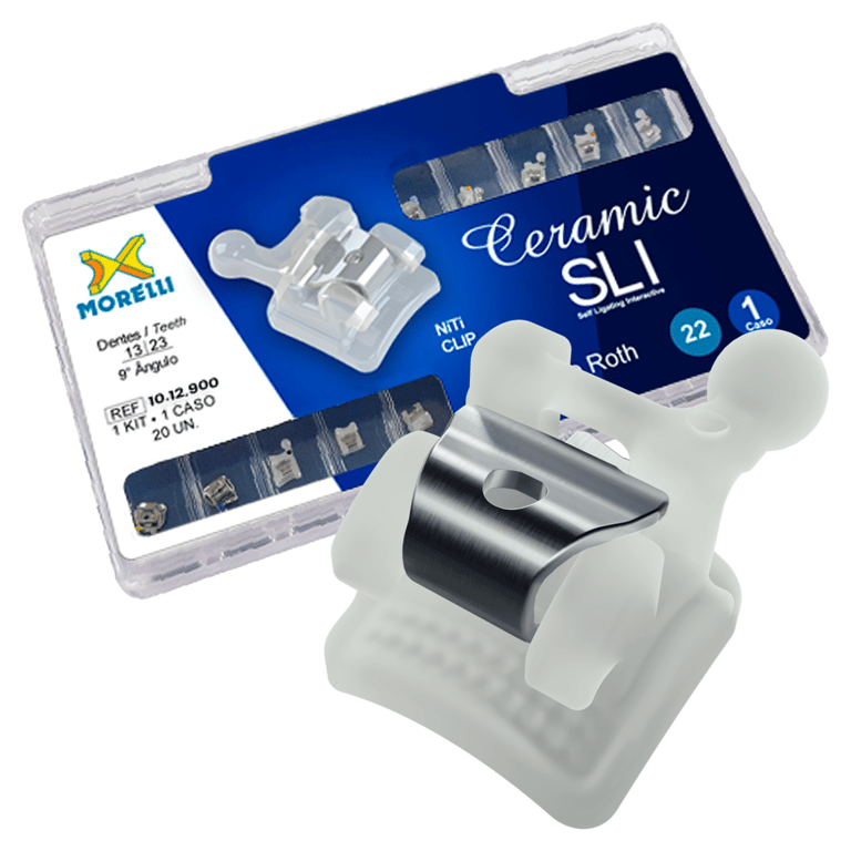 Morelli Self-Ligating Interactive Ceramic 0.022 Roth Brackets, Single Patient Kit, 20/Pk. Features