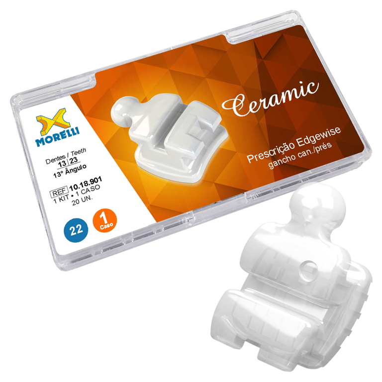 Morelli Ceramic 0.022 Edgewise Brackets, Single Patient Kit, 20/Pk. Features a alumina ceramic