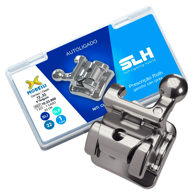 Morelli Self-Ligating Hybrid Stainless Steel 0.022 Roth Brackets, Single Patient Kit, 20/Pk