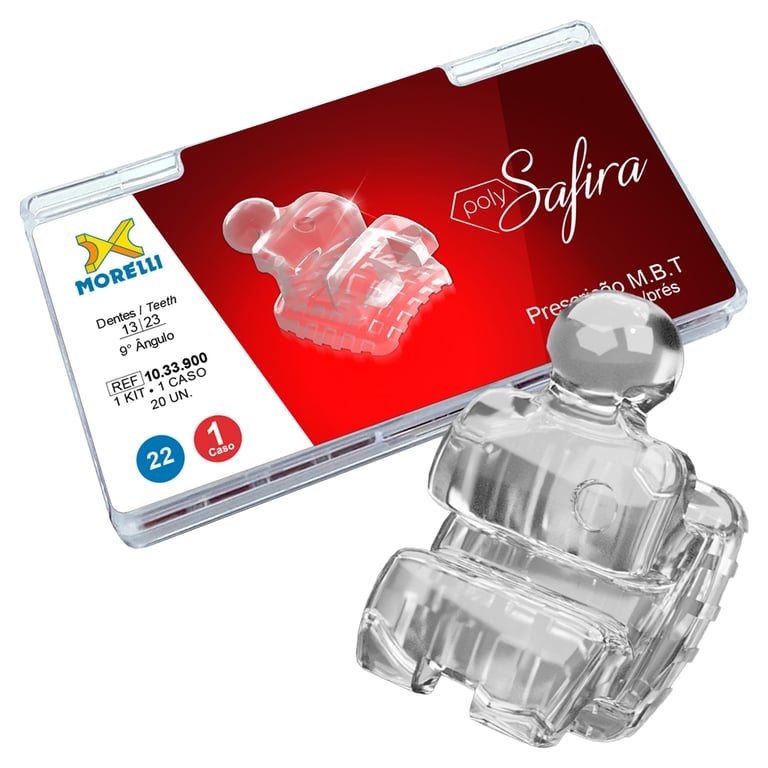 Morelli Sapphire 0.022 M.B.T. Brackets, Single Patient Kit, 20/Pk. Features alumina ceramic
