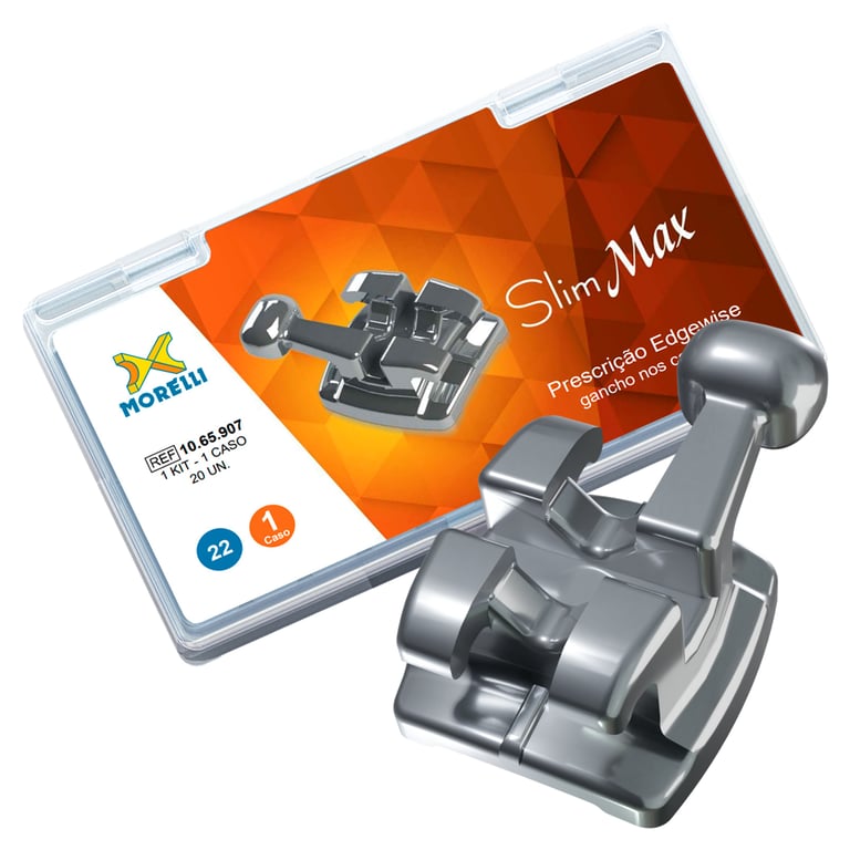Morelli Slim Max Stainless Steel 0.022 Edgewise Brackets, Single Patient Kit, 20/Pk. Features low
