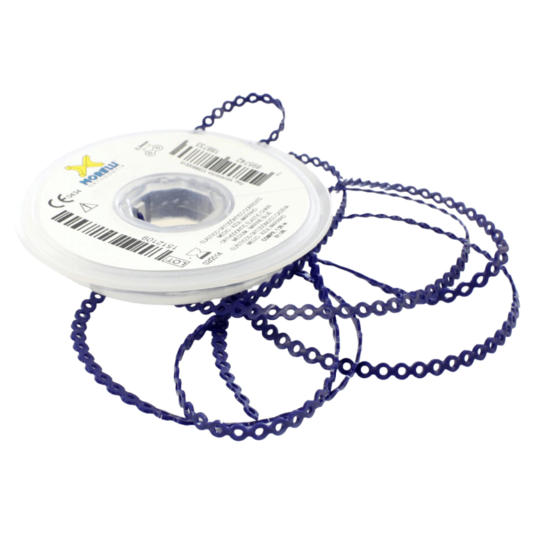 Morelli 5ft Elastomeric Power Chain, Continuous, Navy Blue, 1/Pk. Constructed from polyurethane