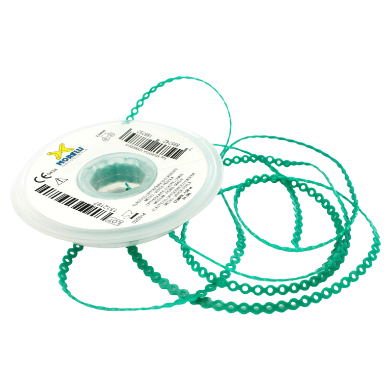Morelli 5ft Elastomeric Power Chain, Continuous, Pearl Green, 1/Pk. Constructed from polyurethane
