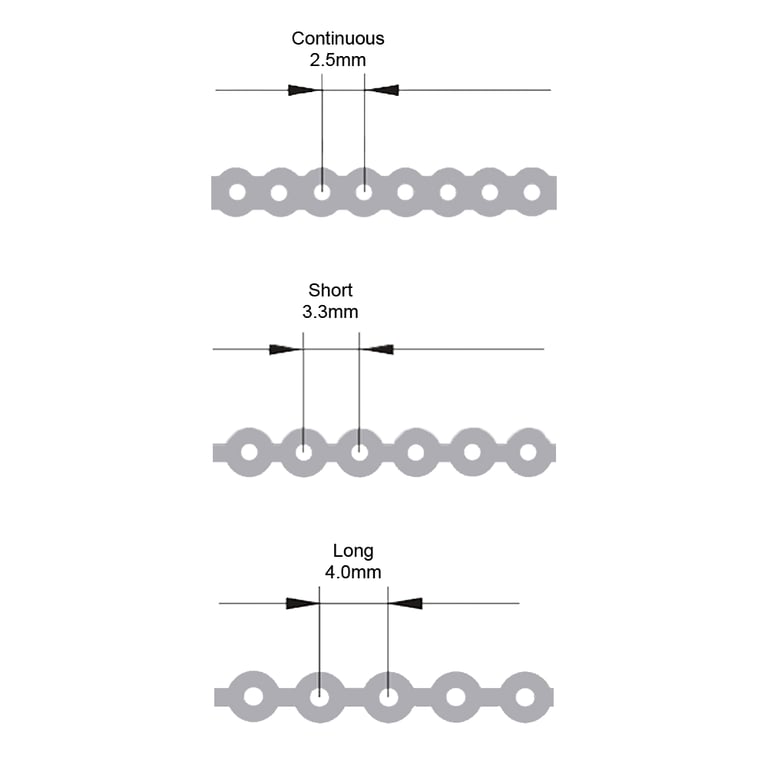 Continuous Chain Morelli 5ft Elastomeric Power Chain, Continuous, Crystal Grape, 1/Pk ...