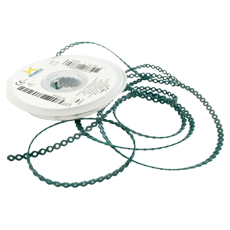 Morelli 5ft Elastomeric Power Chain, Long, Moss Green, 1/Pk. Constructed from polyurethane