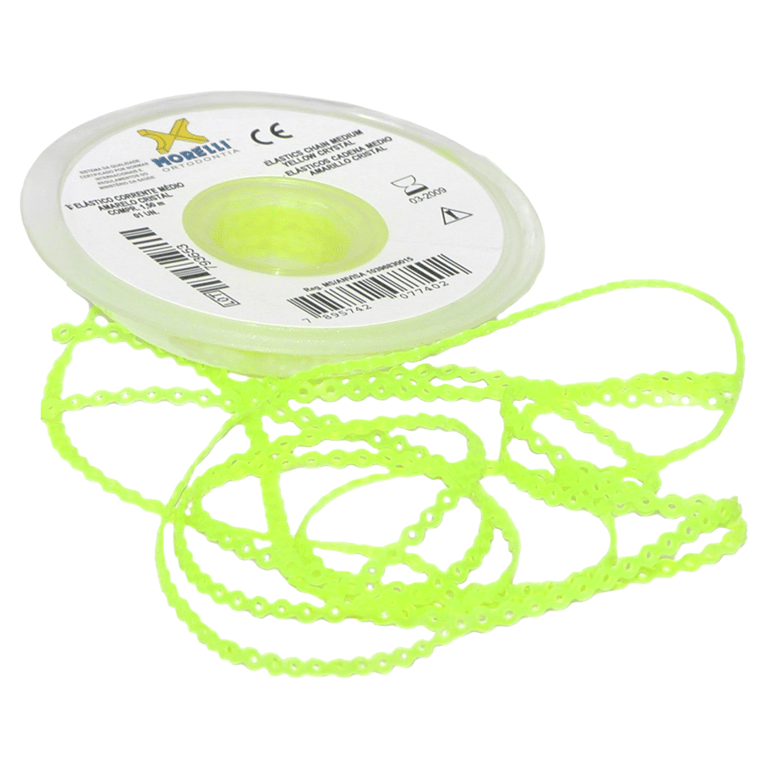 Morelli 5ft Elastomeric Power Chain, Long, Crystal Lime Green, 1/Pk. Constructed from polyurethane