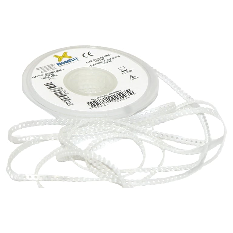 Morelli 15ft Elastomeric Power Chain, Continuous, Clear, 1/Pk. Constructed from polyurethane
