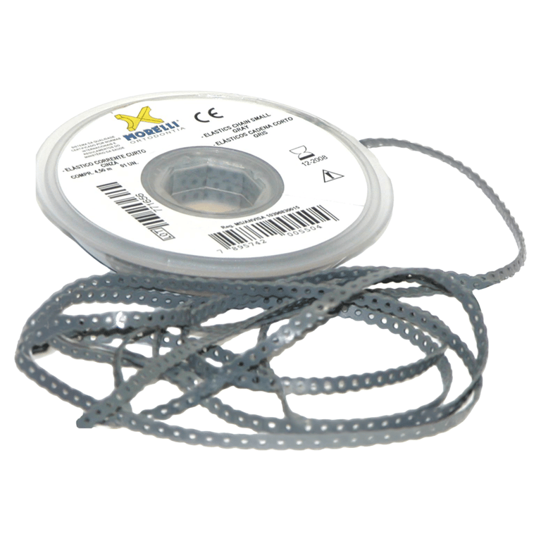 Morelli 15ft Elastomeric Power Chain, Long, Gray, 1/Pk. Constructed from polyurethane with 4.0mm
