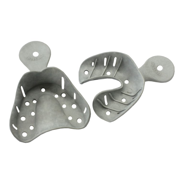 Morelli #1 Nylon Impression Trays, Upper and Lower, 1/Pk. Features an anatomical shape