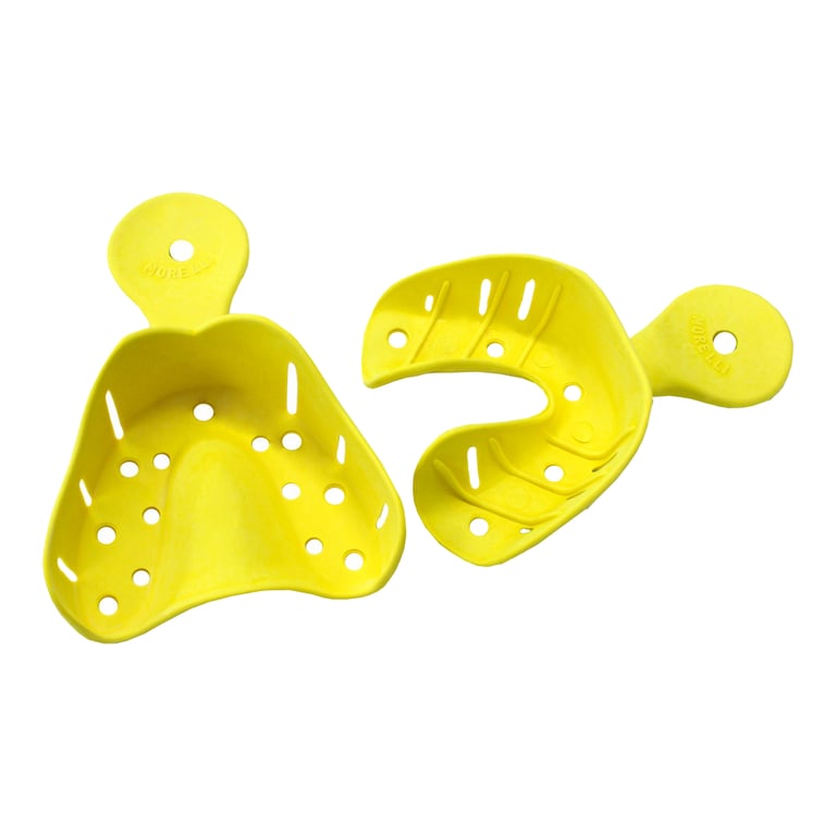 Morelli #2 Nylon Impression Trays, Upper and Lower, 1/Pk. Features an anatomical shape