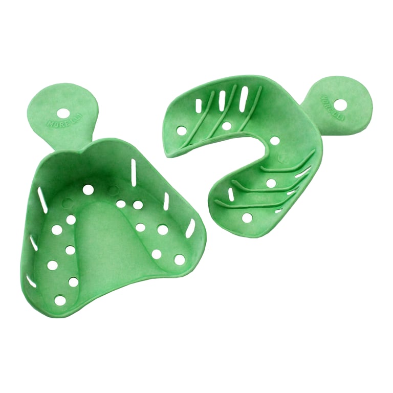 Morelli #5 Nylon Impression Trays, Upper and Lower, 1/Pk. Features an anatomical shape
