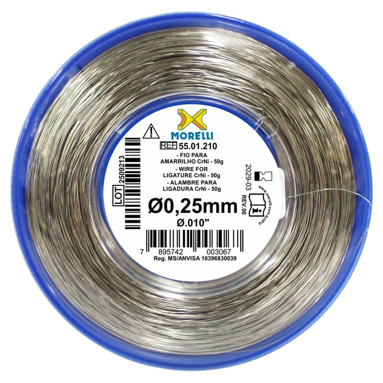 Morelli Ø.010" Stainless Steel Ligature Wire, 50g/Roll, 1/Pk. Total length 426ft. Designed