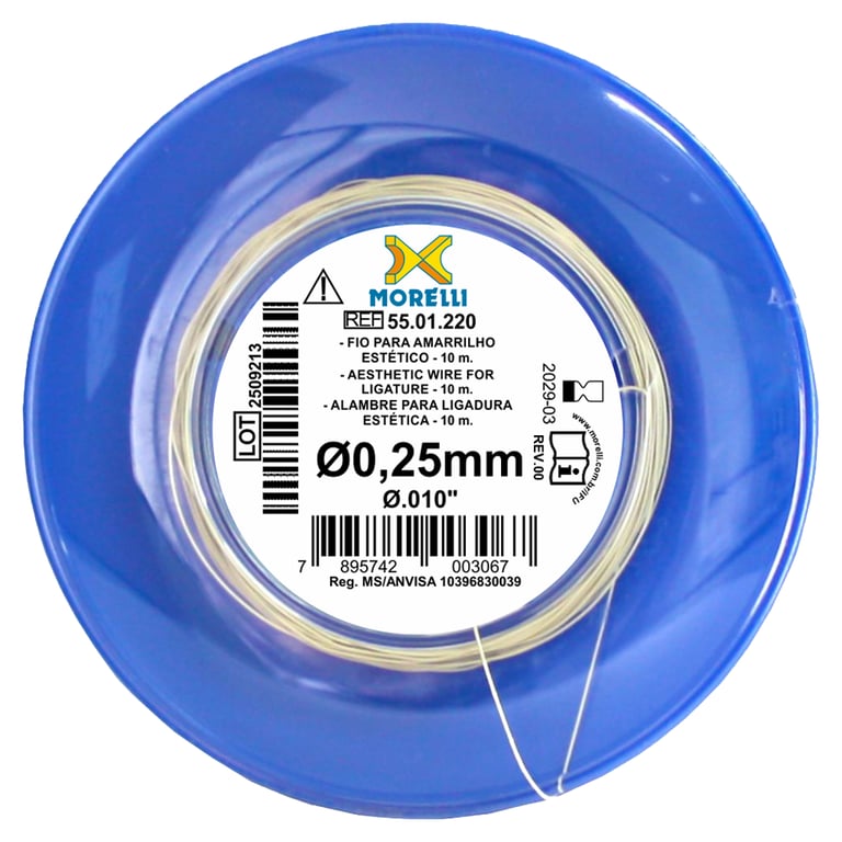 Morelli Ø.010" Stainless Steel Ligature Wire, 50g/Roll, 1/Pk. Total length 33ft. Designed