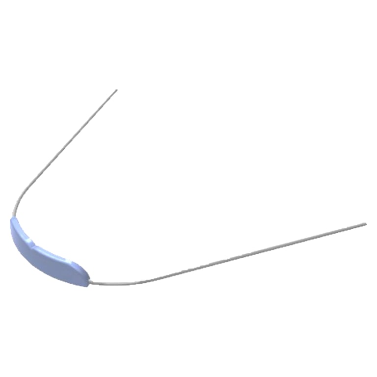 Morelli Ø.045" Stainless Steel Lip Bumper without Hook, Blue, 1/Pk. Features a non-toxic