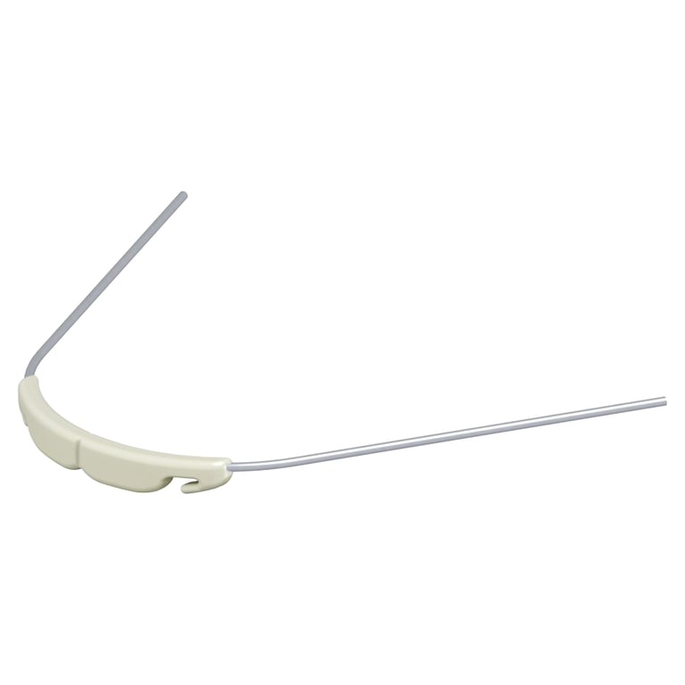 Morelli Ø.045" Stainless Steel Lip Bumper with Hook, Pearl, 1/Pk. Features a non-toxic