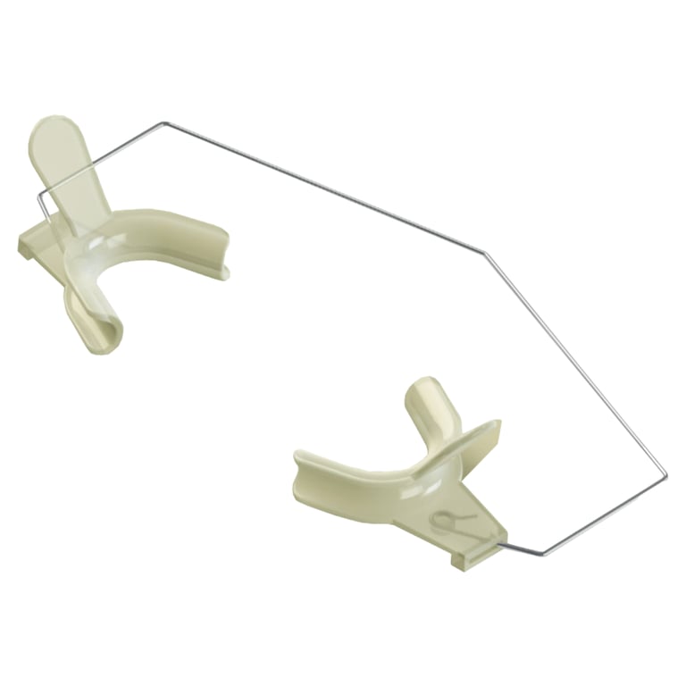 Morelli Small Lip Retractor with Rod, White, 2/Pk. Flexible, non-toxic, autoclavable material