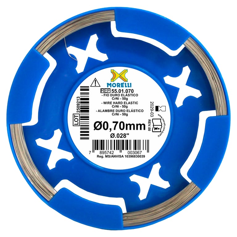 Morelli Ø.028" Stainless Steel CrNi Round Retainer Wire, Hard, 1/Pk. Features tensile strength