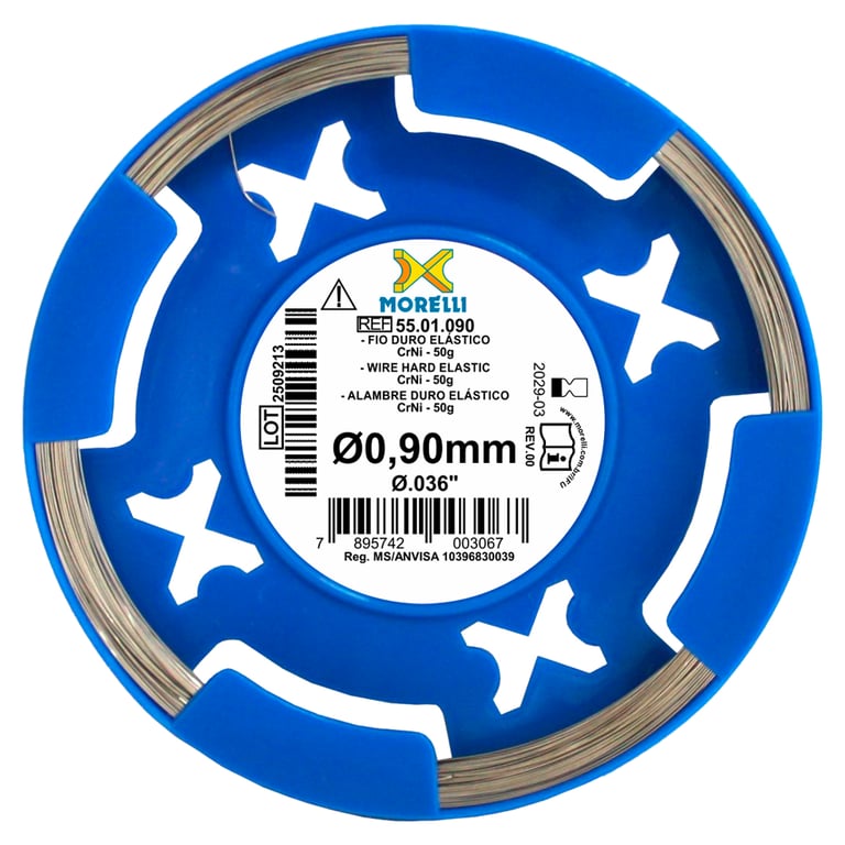 Morelli Ø.036" Stainless Steel CrNi Round Retainer Wire, Hard, 1/Pk. Features tensile strength