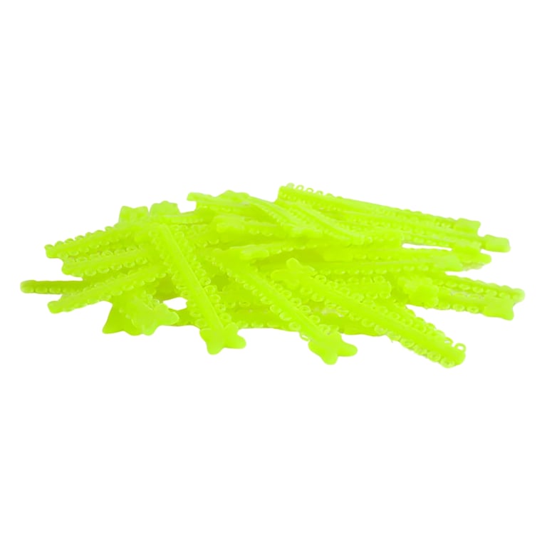 Morelli Elastomeric Ligature Ties, Crystal Lime Green, 1000/Pk. Polyurethane module features high