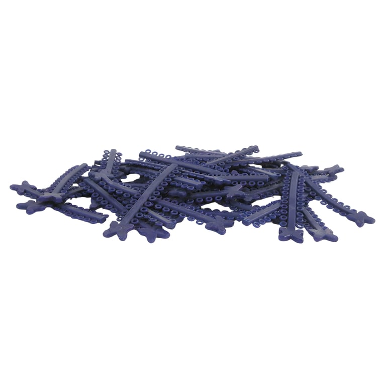 Morelli Elastomeric Ligature Ties, Navy Blue, 1000/Pk. Polyurethane module features high tear