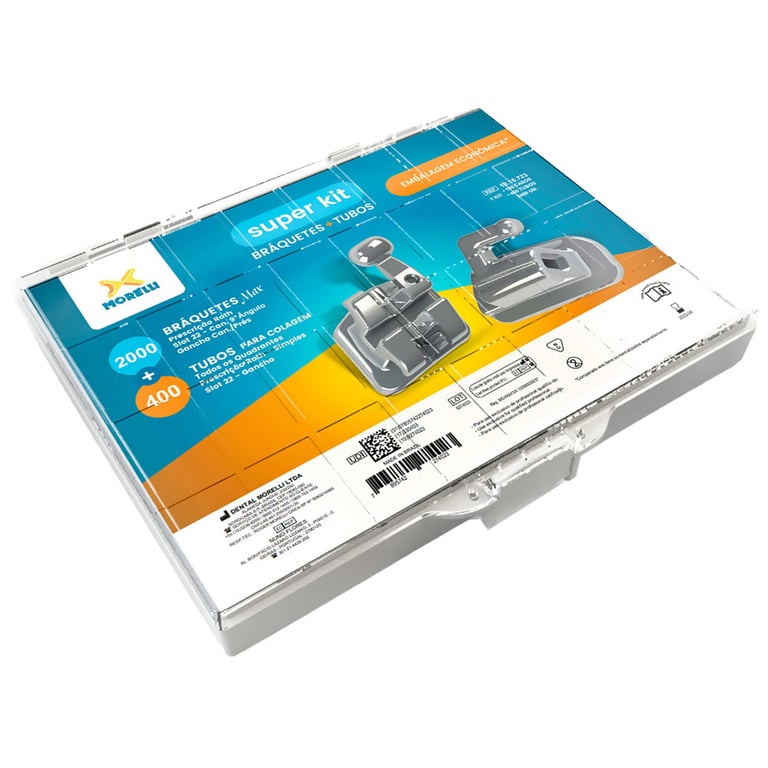 Morelli Max ROTH .022 Orthodontic Brackets Kit for 100 Complete Cases. Includes: 2,000 stainless