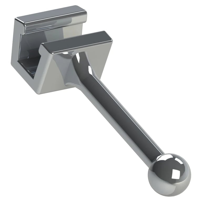 Morelli Stainless Steel Crimpable Ball Hook, Long, .022 Slot, 10/Pk. Easily curves to fit round