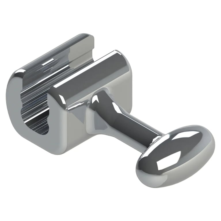 Morelli Stainless Steel Crimpable Ball Hook, Short, .022 Slot, 10/Pk. Easily curves to fit round