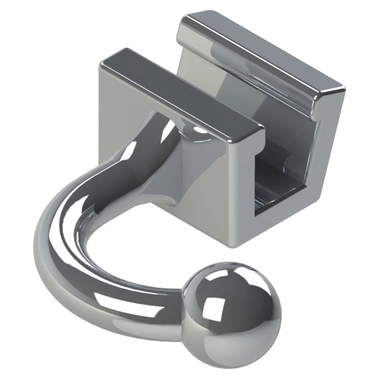 Morelli Stainless Steel Crimpable Ball Hook, Split Left, .022 Slot, 10/Pk. Easily curves to fit